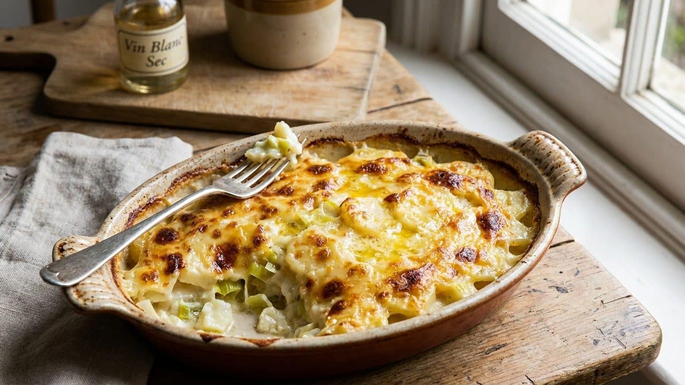 Le gratin de poireaux que les anciens faisaient à la première semaine fraîche ne demande ni béchamel ni crème