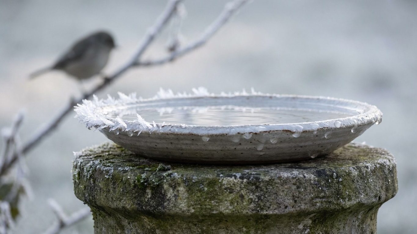 Les anciens sortaient une coupelle d'eau au jardin dès les premières nuits de gel, et ce n'était pas seulement pour faire ...