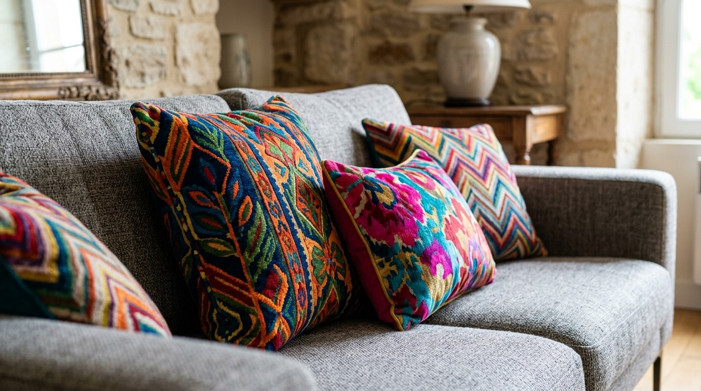 Les Decorateurs Ne Posent Plus Un Seul Coussin Beige Sur Le Canape Ce Quils Choisissent Chez Action Se Repere De Loin Featured