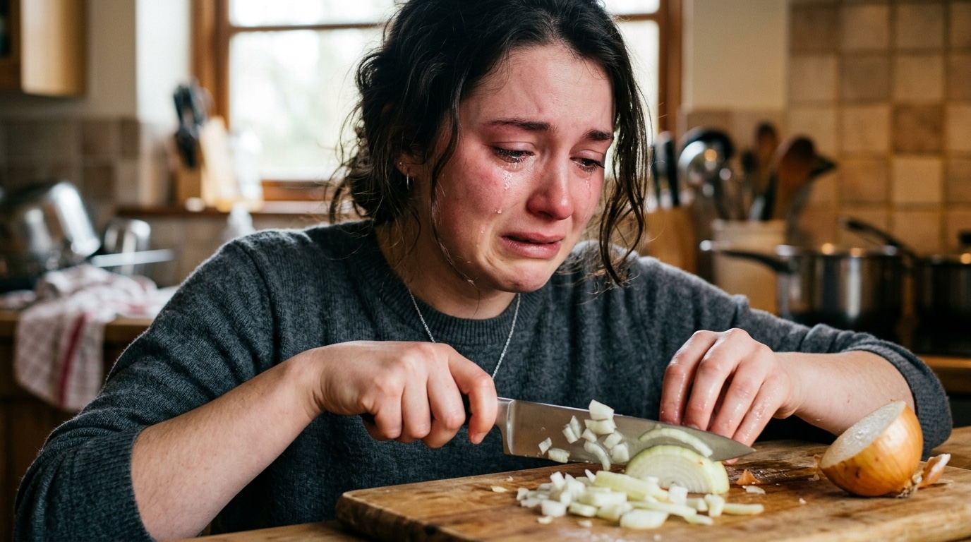 Les Larmes Devant Les Oignons Ne Viennent Pas Du Couteau Ce Qui Les Declenche Se Joue Dix Minutes Avant Featured