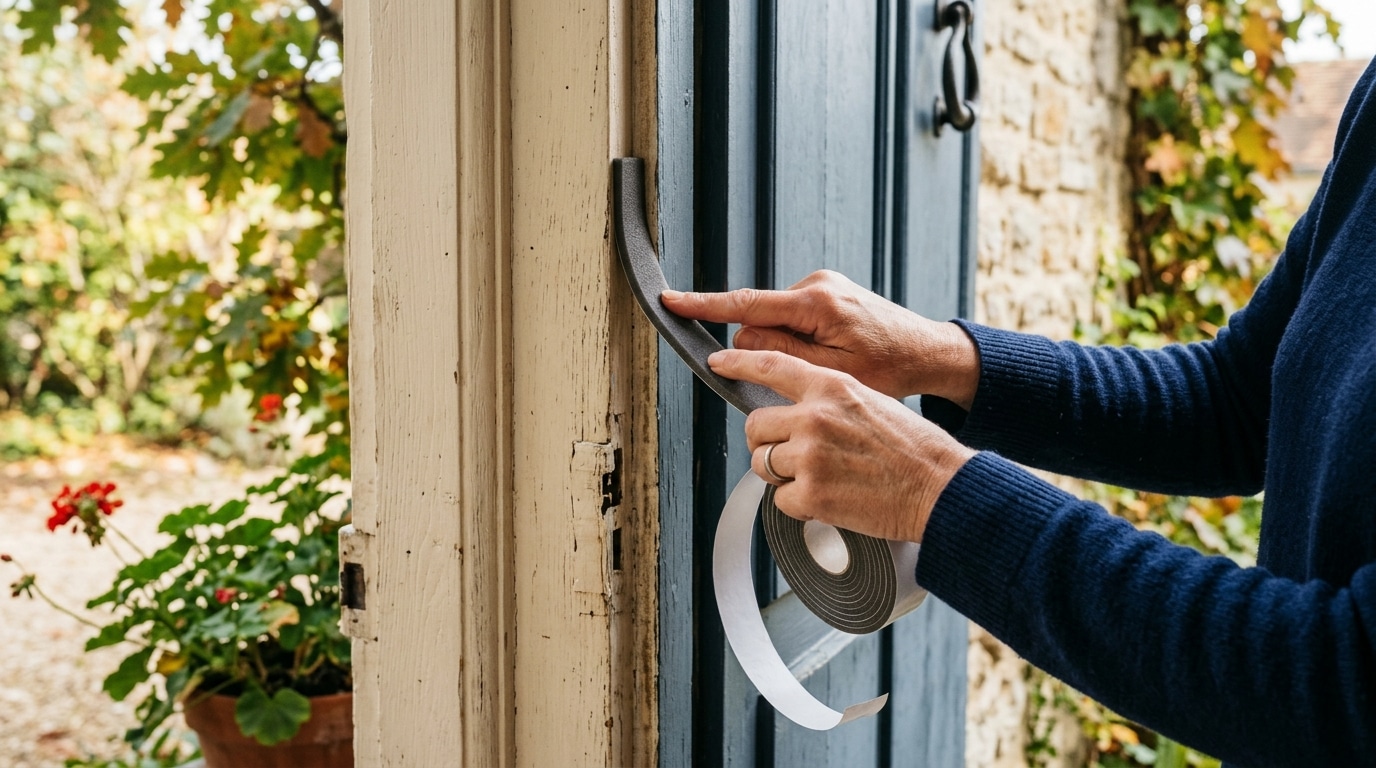 Les Poseurs De Fenetres Ne Calfeutrent Jamais Une Porte Dentree Au Silicone Avant Lhiver Ce Quils Deroulent A La Place Coute Moins De 10 E Featured