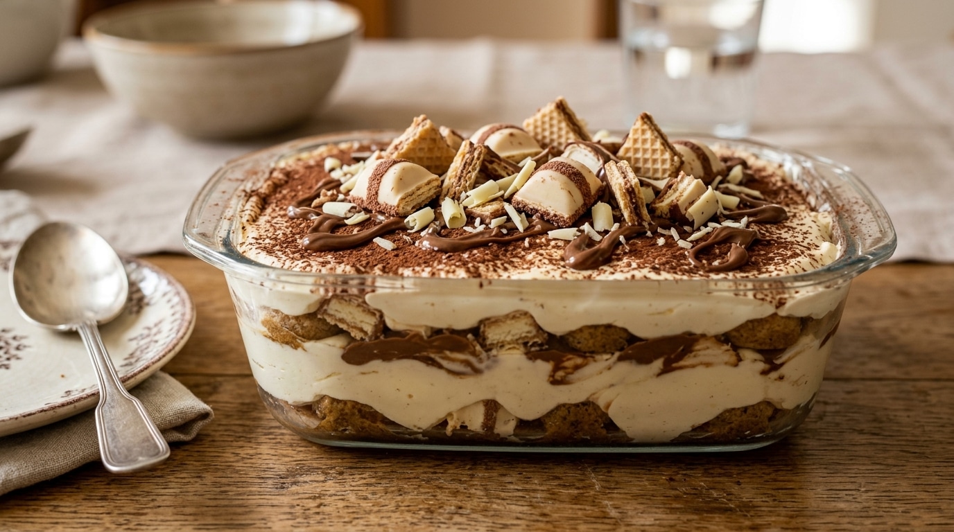 Ma Belle Fille Ma Demande La Recette Trois Fois Ce Tiramisu Sans Cuisson Cache Une Barre Chocolatee Que Personne Ne Soupconne Featured