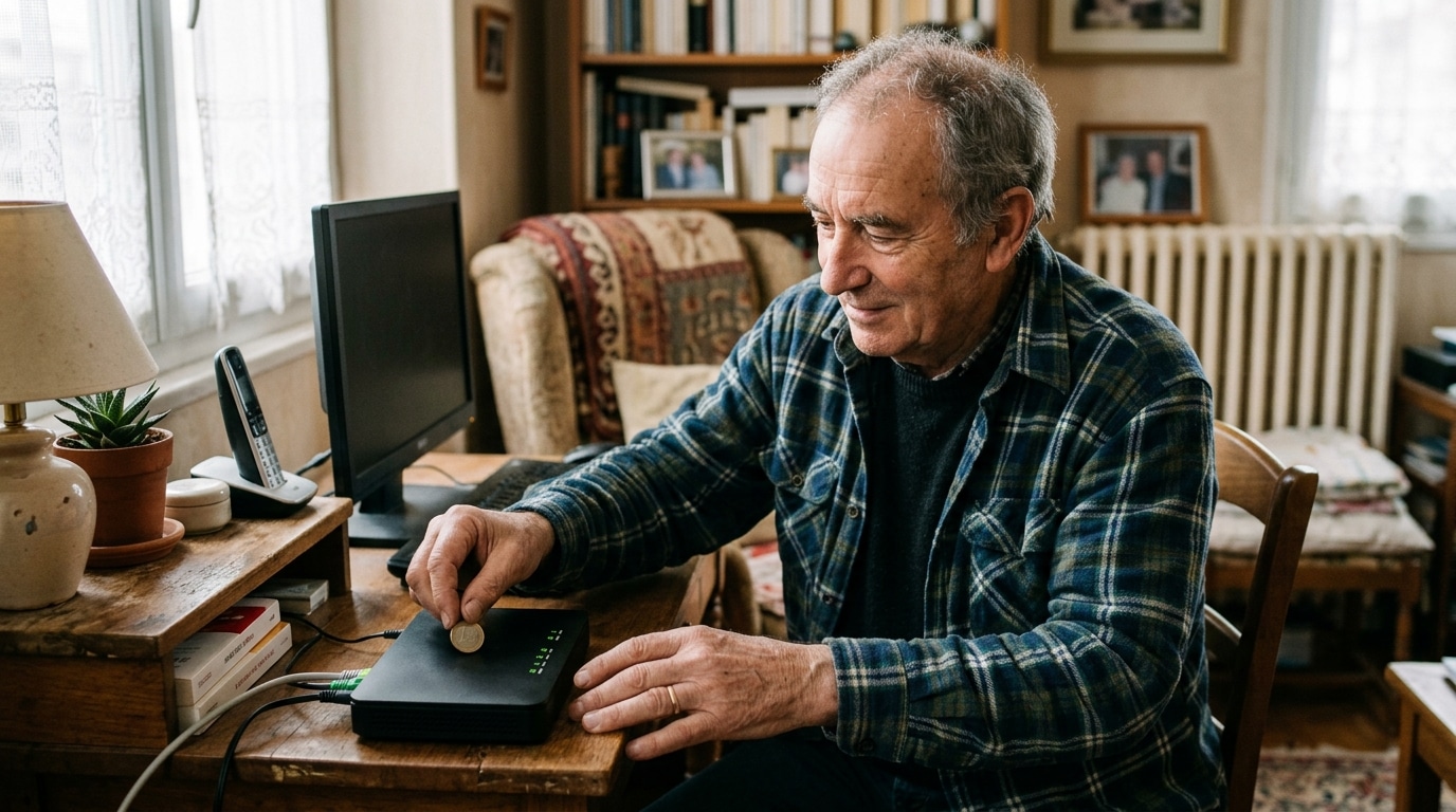 Mon Pere Gardait Une Piece Posee Sur Sa Box Pour Aider Le Wifi Cest Un Vendeur De La Fnac Qui Lui A Conseille Un Autre Routeur Featured