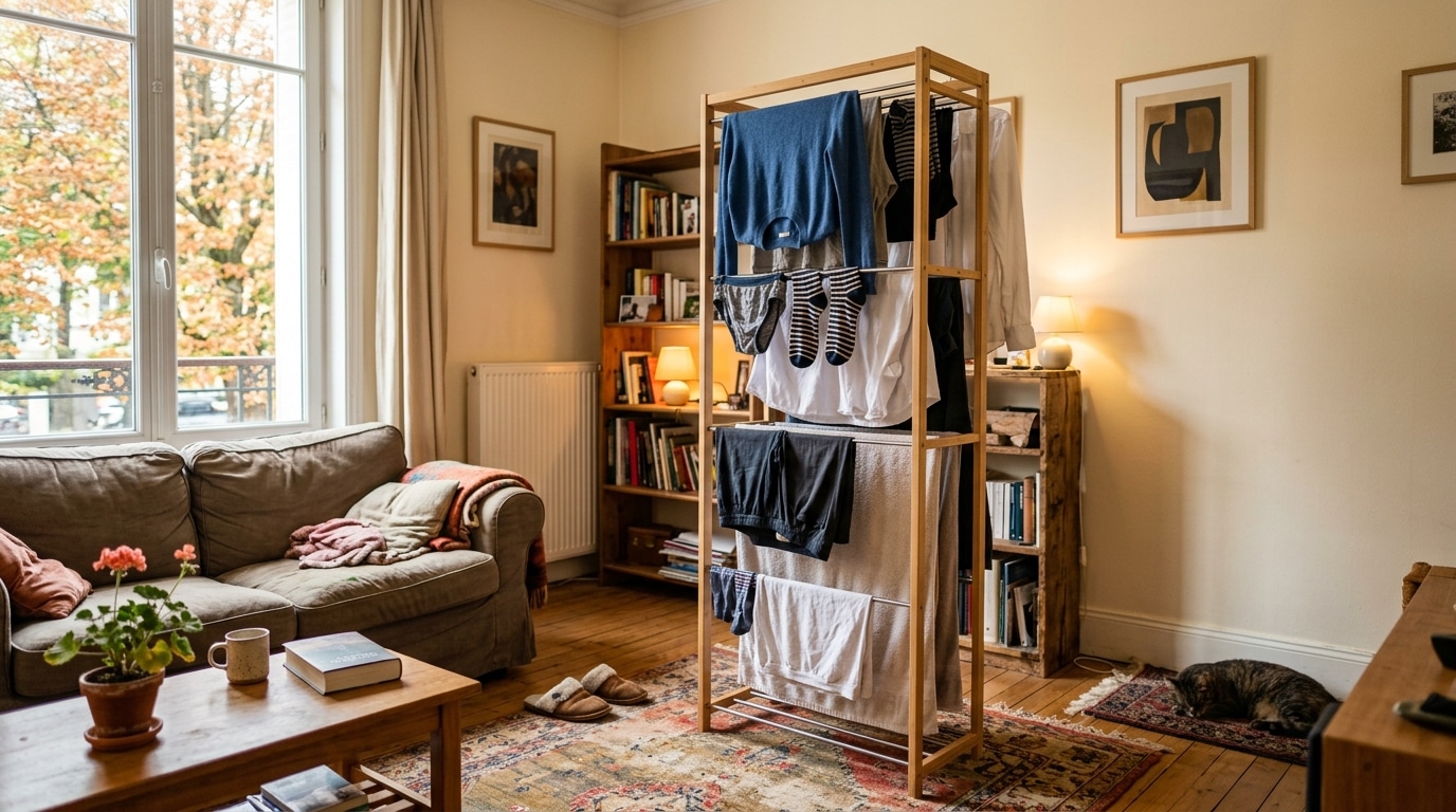 On Sobstine Tous A Etaler Le Linge En Largeur Dans Le Salon Des Lautomne Alors Que Cest En Hauteur Quil Seche Sans Traces Aux Murs Featured