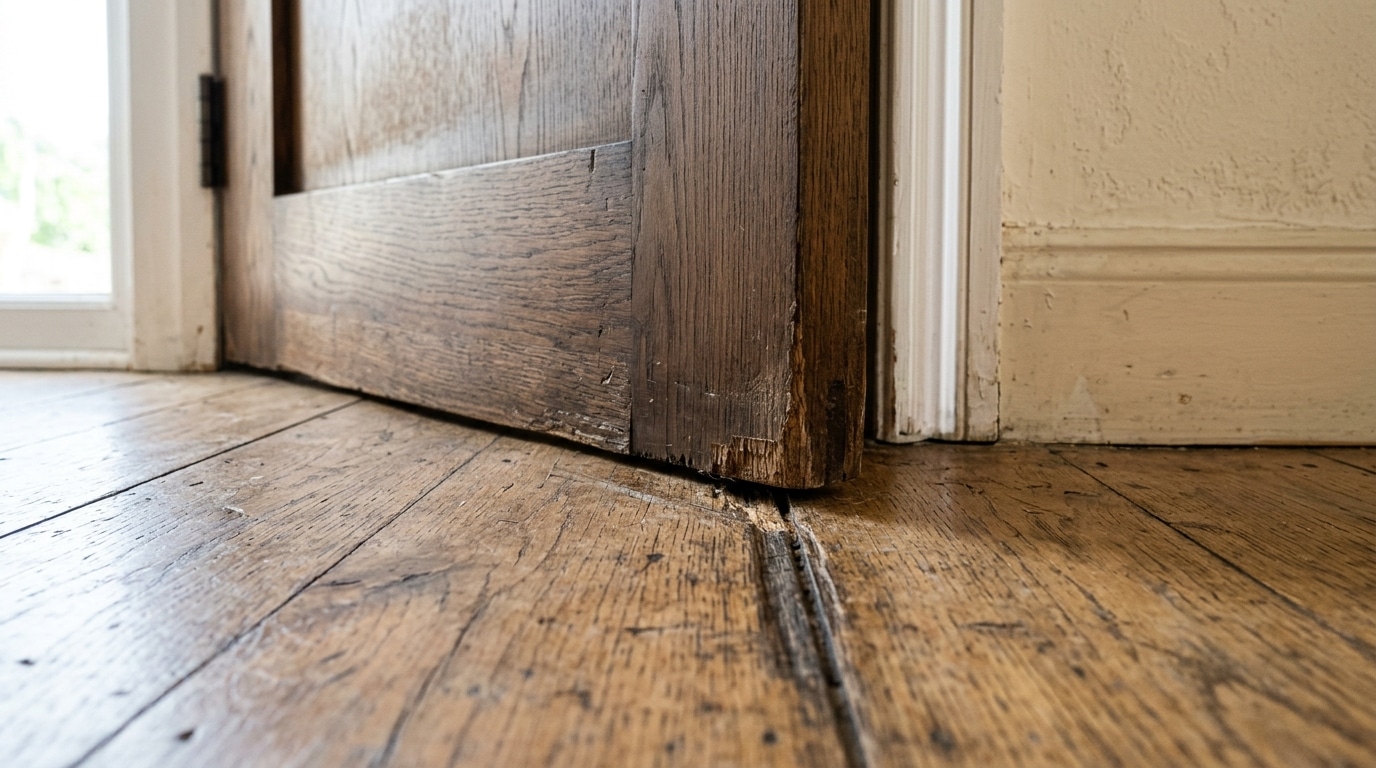 On Sobstine Tous A Pousser Plus Fort Sur La Porte Qui Frotte Des Les Pluies De Septembre Alors Que Le Bois Ne Redescendra Pas Tout Seul Featured