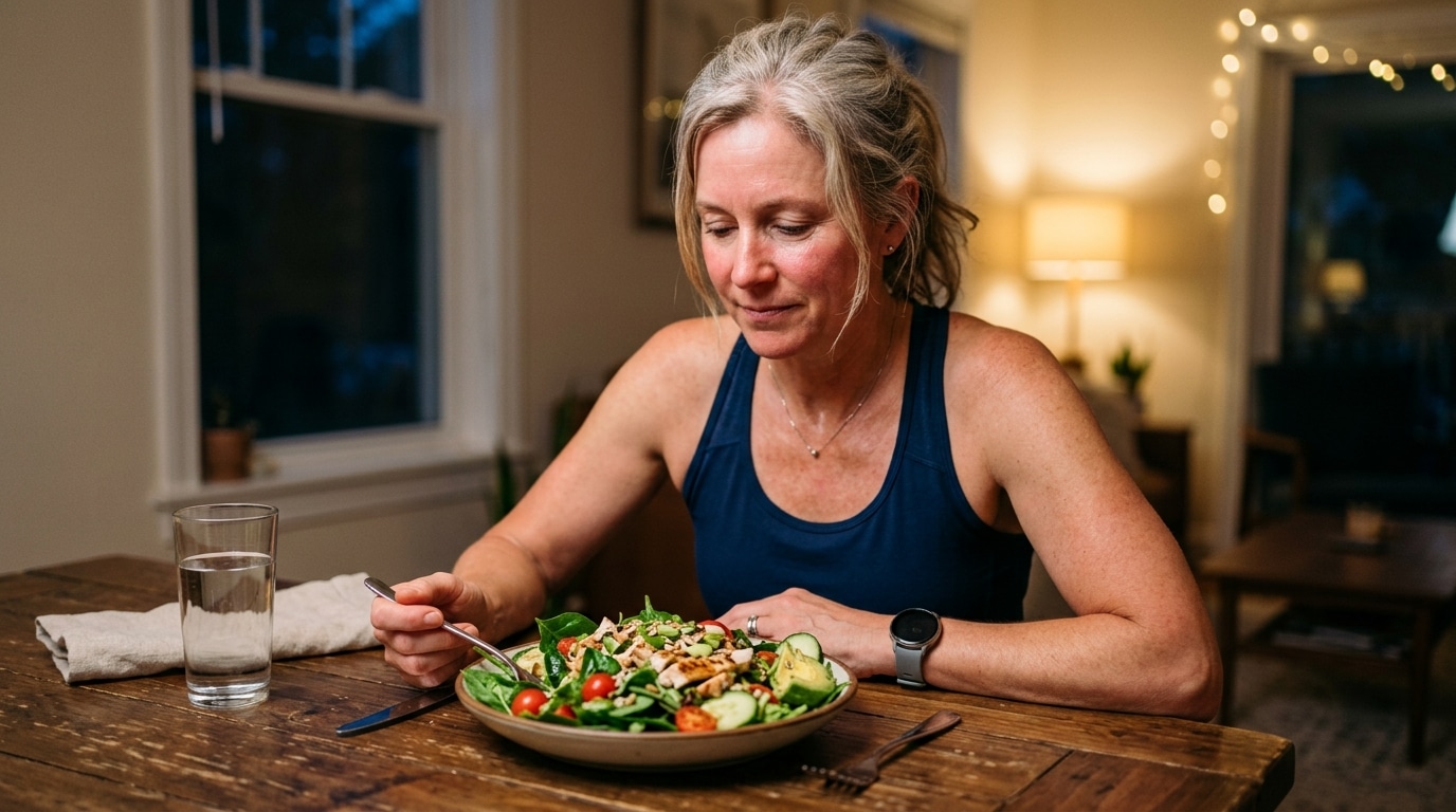 On Sobstine Tous A Se Contenter Dune Salade Apres La Seance Du Soir Alors Que Cette Assiette De Nutritionniste Repare Les Muscles Sans Gacher La Nuit Featured