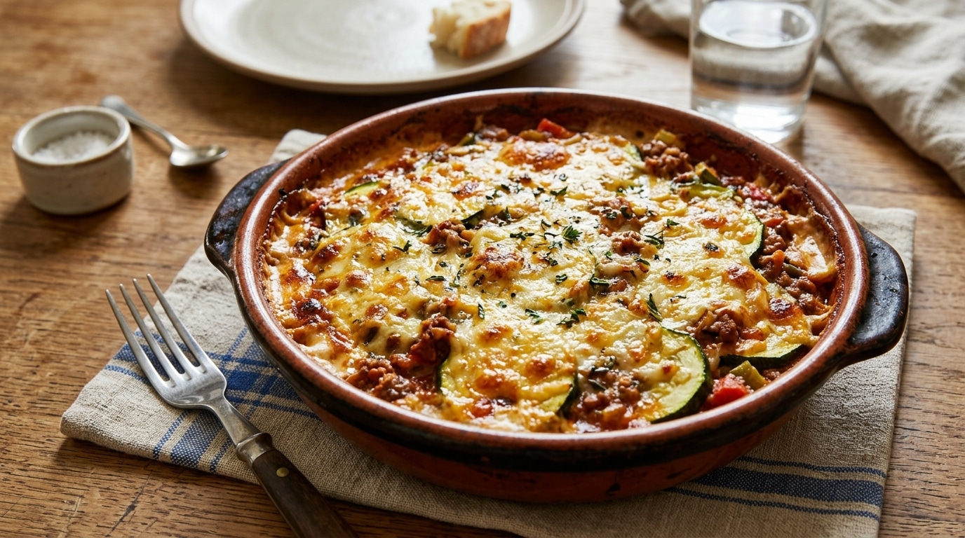 Oubliez Le Gratin De Courgettes Classique Cette Version A La Bolognaise Se Devore Jusqua La Derniere Cuillere Featured