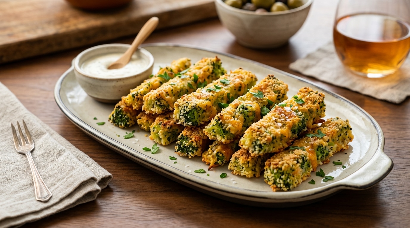 Oubliez Les Cakes Secs A Laperitif Ces Batonnets De Brocoli Au Cheddar Sortent Croustillants Du Four Et Disparaissent En Trois Minutes Featured