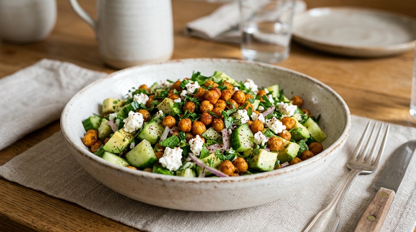 Oubliez Les Salades Tristes Et Toutes Molles Cette Recette Aux Pois Chiches Croustillants Reveille Les Papilles Des La Premiere Bouchee Featured