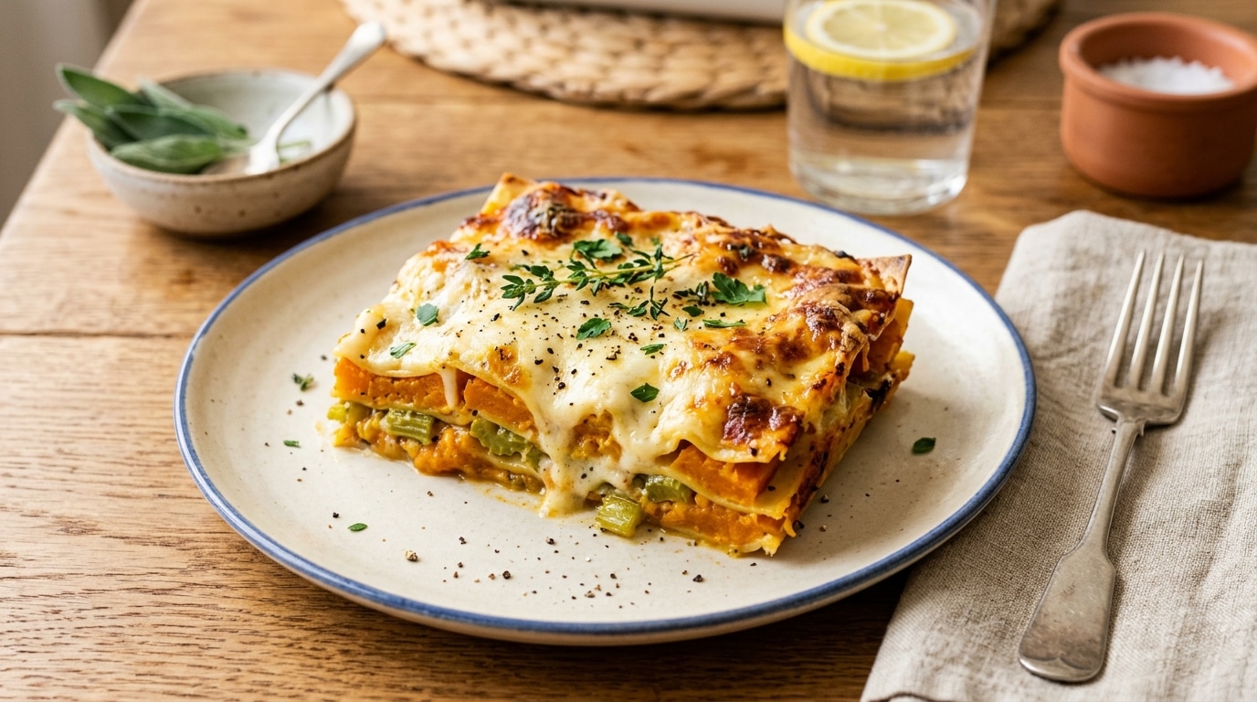 Plus Legeres Toujours Aussi Gourmandes Les Lasagnes Au Potiron Qui Changent Enfin Des Lasagnes Classiques Featured