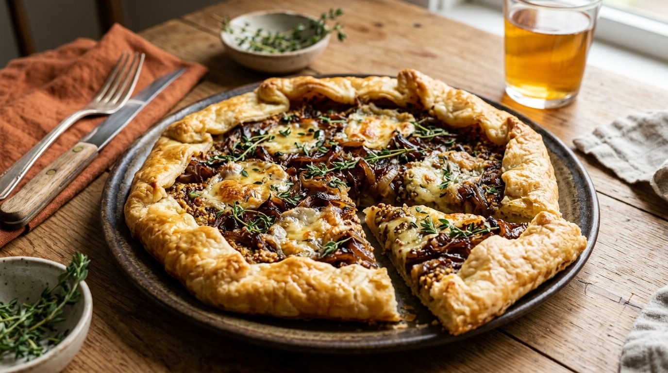 Plus Personne Ne Me Reclame De Quiche Lorraine Depuis Que Je Fais Cette Tarte Rustique Aux Oignons Caramelises Et Au Comte Featured
