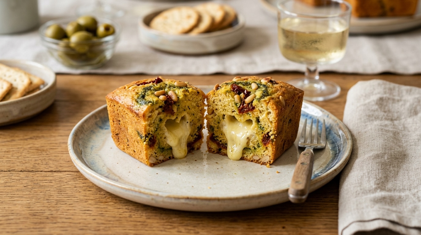 Surprenant Et Delicieux Je Ne Sers Plus De Banal Cake Sale Depuis Que Jai Decouvert Ces Mini Cakes Surprises Au Pesto Et Au Chevre Featured
