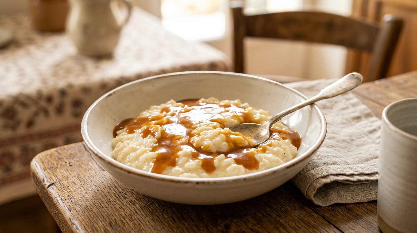 Un Riz Au Lait Ultra Cremeux Une Vanille Douce Un Caramel Coulant La Pause Gourmande Dont Chaque Cuillere Appelle La Suivante Featured