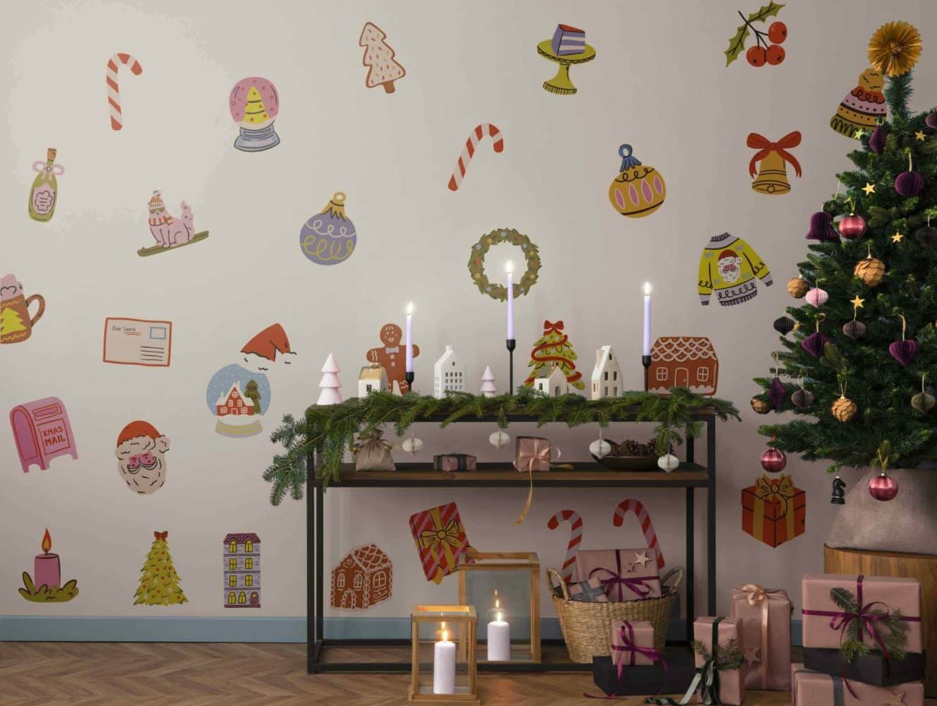 Comment bien choisir et poser sa déco murale de Noël chez soi