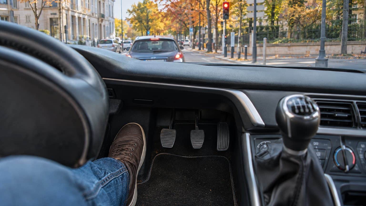 À chaque feu rouge, je gardais la première passée et le pied sur l'embrayage : mon beau-frère mécanicien m'a dit ce que j'...