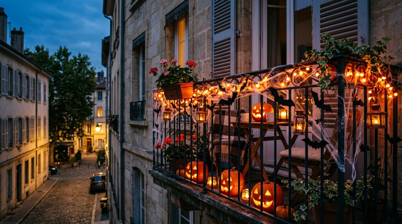 Ces 7 Decos Dhalloween Posees Sur Un Petit Balcon Suffisent A Faire Lever Les Yeux De Tout Le Quartier Le Soir Du 31 Octobre Featured