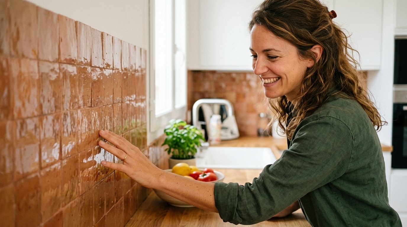 Ces Dalles Adhesives Action Ont Le Chic Pour Reveiller Une Cuisine Avec Un Rendu Realiste Et Un Petit Prix Qui Donne Envie De Se Lancer Featured