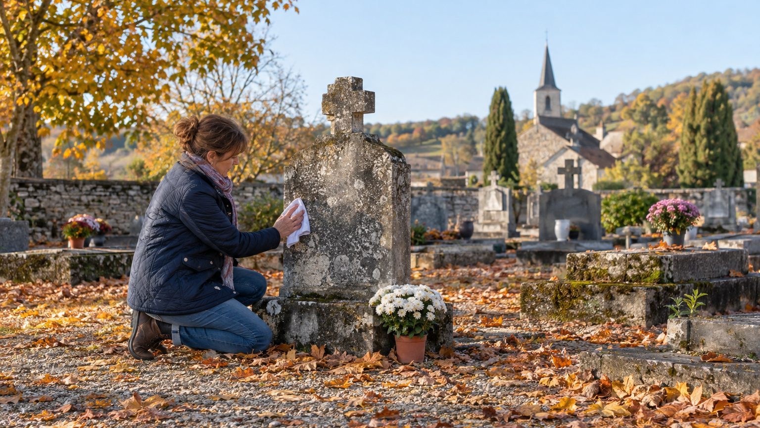 Elle nettoyait la tombe de ses grands-parents chaque automne sans jamais rien changer : le jour où elle est passée à la ma...