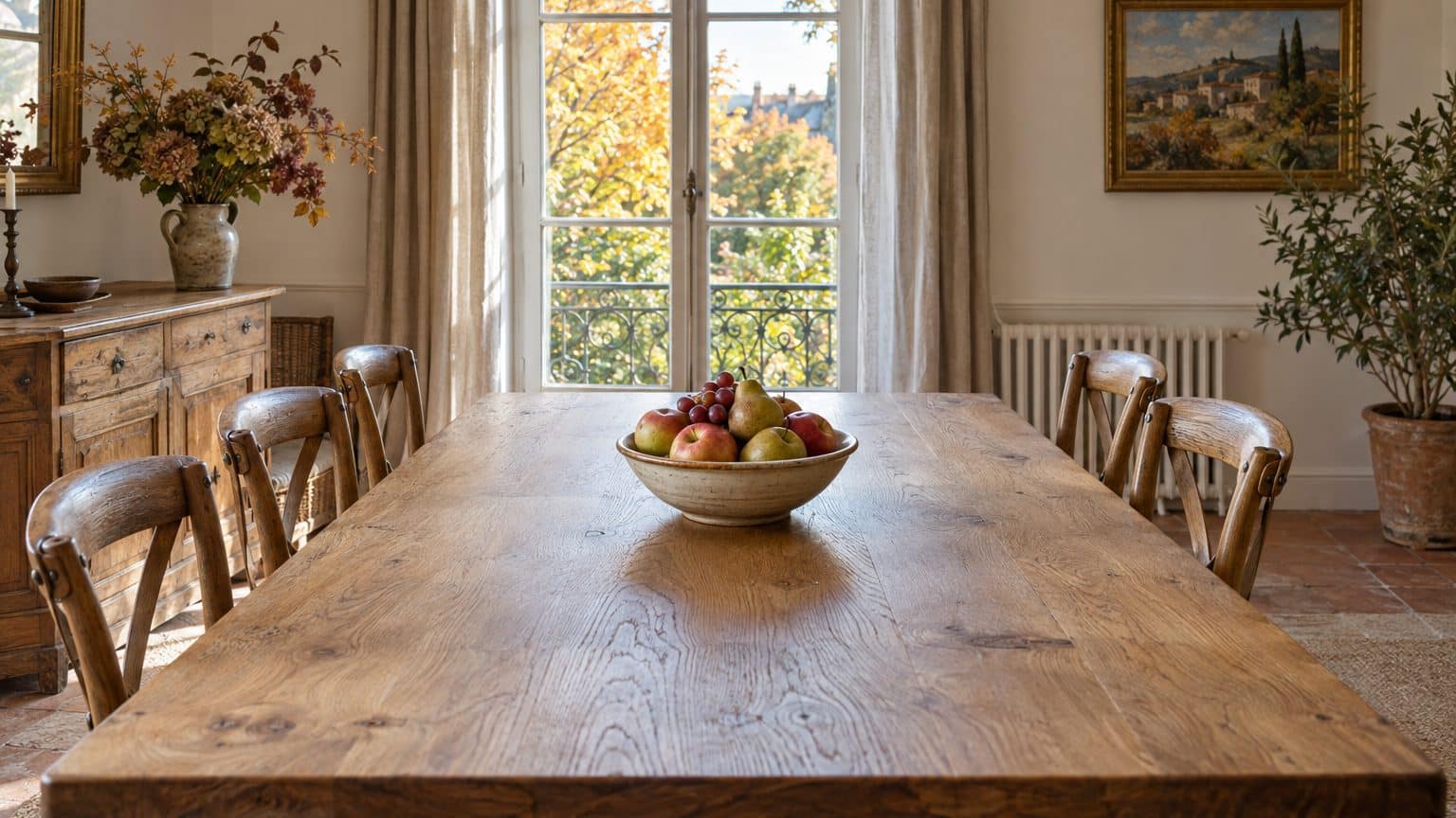 Fini la nappe quand on reçoit à dîner : jugée ringarde, elle cède la place à la table en bois laissée à nu et à un détail ...