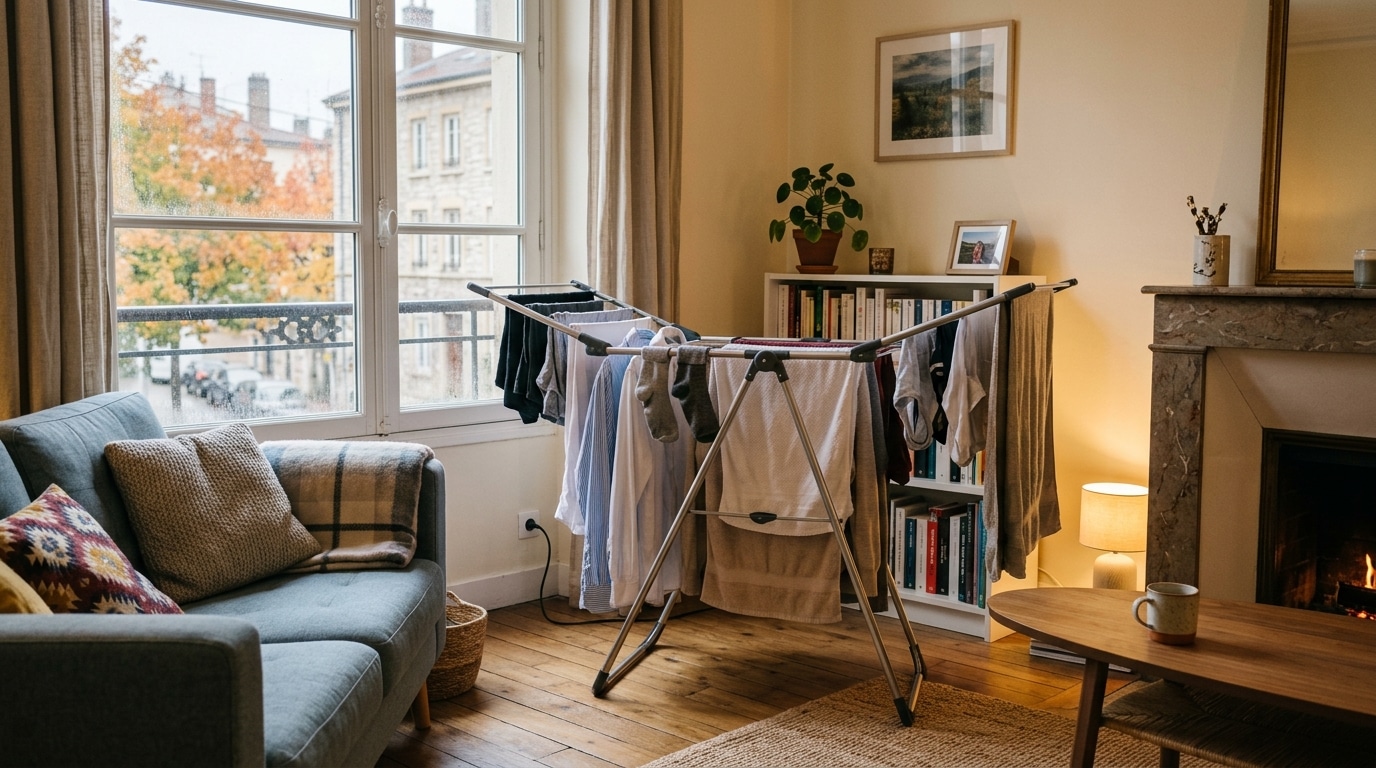 Fini Le Linge Qui Traine Des Jours Sur Letendoir Du Salon Et Sent Le Renferme Cet Hiver Je Le Fais Secher Sur Un Etendoir Chauffant A 79 E Trouve Sur Amazon Featured