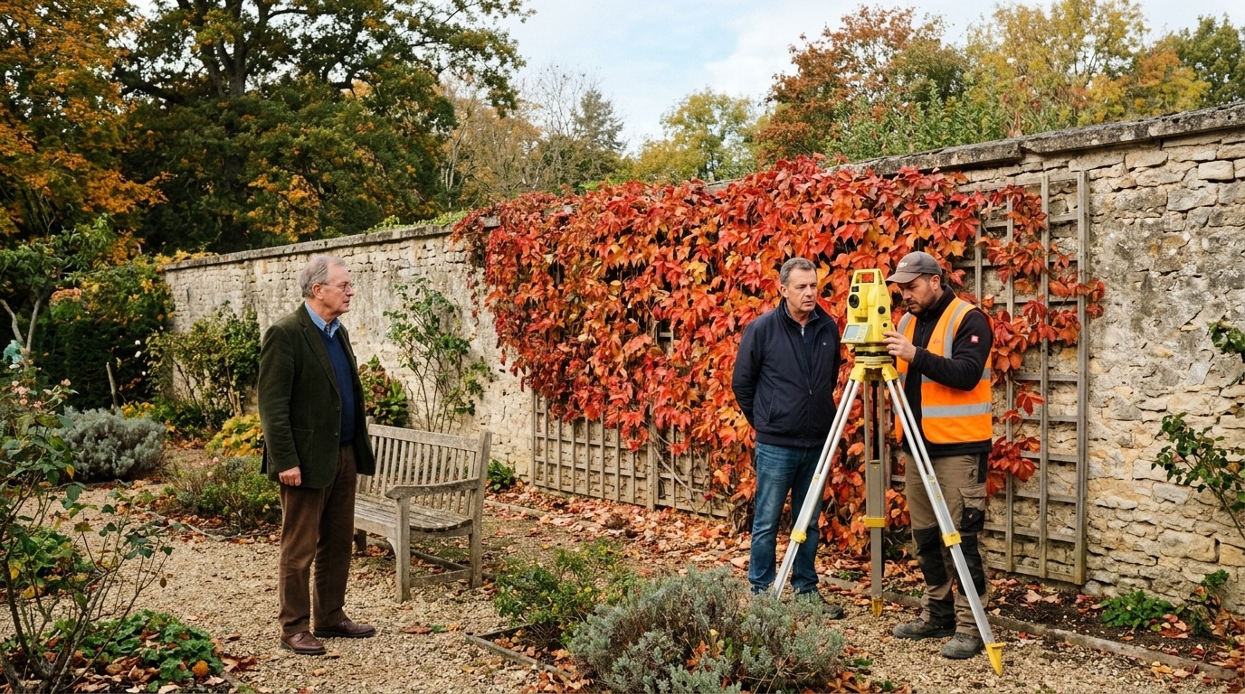 Il A Fixe Un Treillis Sur Le Mur Du Fond Pour Sa Vigne Vierge Et Lautomne Suivant Son Voisin Est Arrive Avec Un Geometre Featured