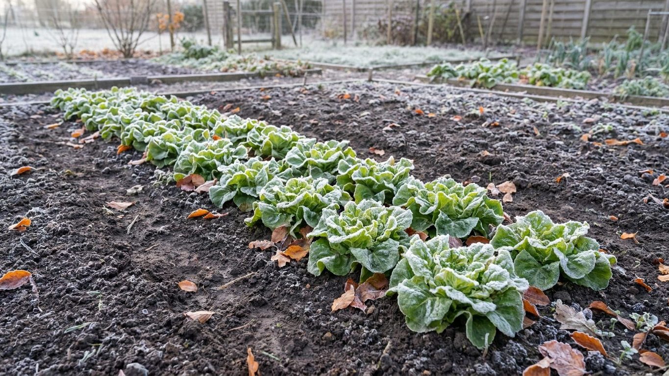 J'ai arrêté d'arroser mon potager aux premières nuits froides, de peur que l'eau gèle : au matin de la gelée blanche, j'ai...