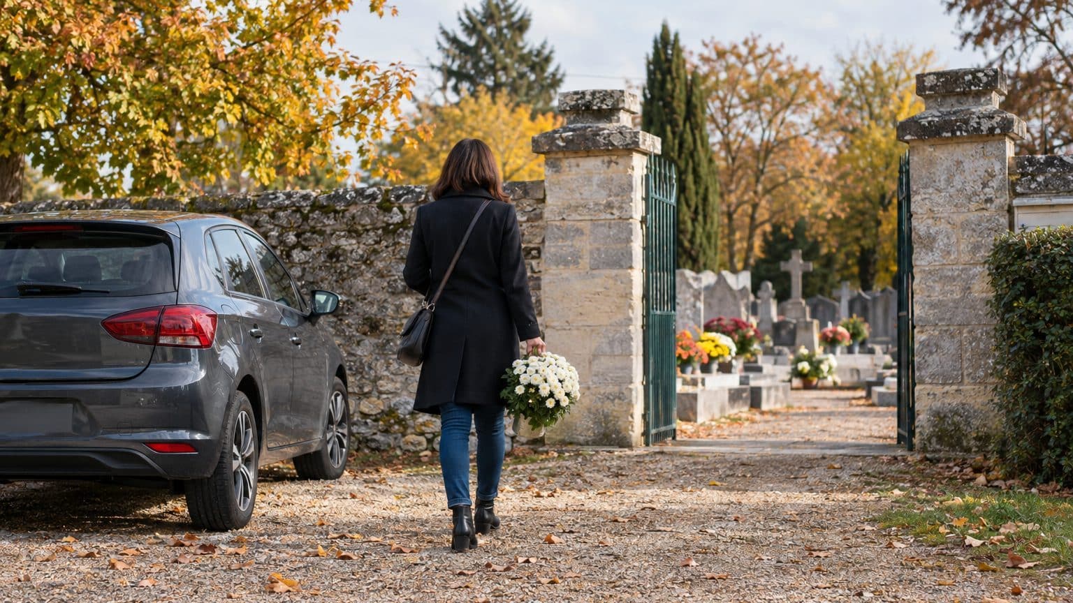 J'ai glissé mon sac sous le siège, garée devant le cimetière, le temps de fleurir la tombe : personne ne m'avait prévenu d...