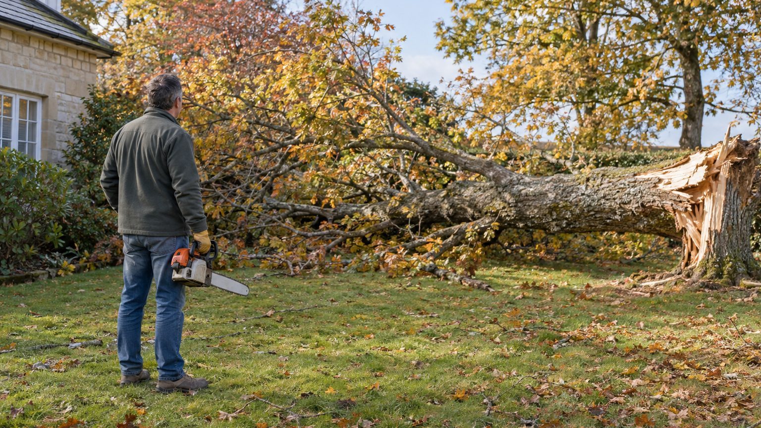 J'ai sorti ma tronçonneuse pour aider mon voisin à débiter le chêne couché par la tempête : trois mois plus tard, c'est so...