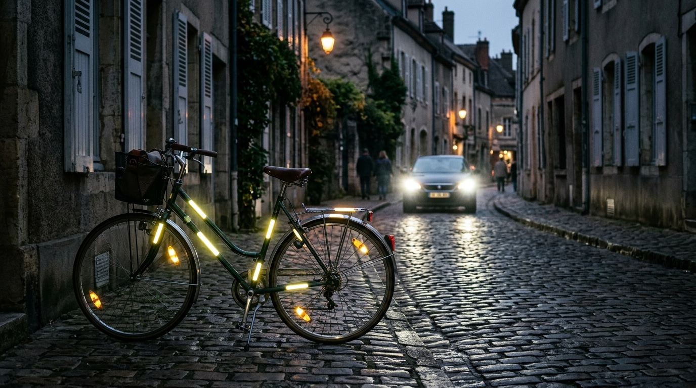 Jai Colle Ces Autocollants Reflechissants Gifi A 099 E Sur Mon Velo La Nuit Tombe Vite Mais Les Voitures Me Voient De Tres Loin Featured