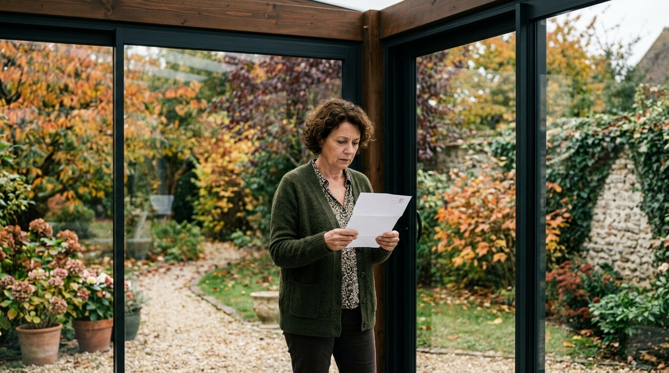 Jai Ferme Ma Pergola Avec Des Baies Coulissantes Juste Pour Profiter Du Jardin Cet Hiver Quand Le Courrier De La Mairie Est Arrive Jai Regrette Mon Choix Featured
