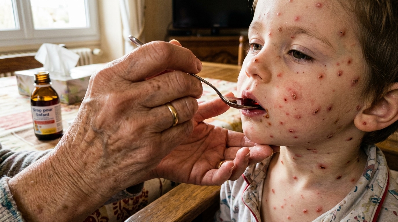 Jai Garde Mon Petit Fils Couvert De Boutons De Varicelle Et Je Lui Ai Donne Le Sirop De Mon Armoire A Pharmacie Pour Faire Tomber La Fievre Chez Le Pediatre On A Explique A Ma Fille Pourquoi Il Ne Featured