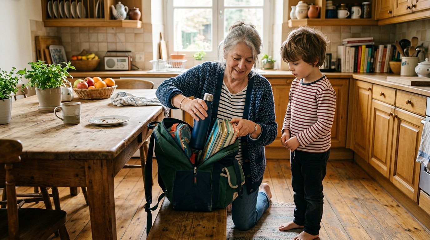 Jai Prepare Le Cartable De Mon Petit Fils Pour Le Retour Des Vacances Gourde Pleine Et Livres Compris Quand Ma Fille La Souleve Jai Compris Ce Que Javais Oublie De Verifier Featured