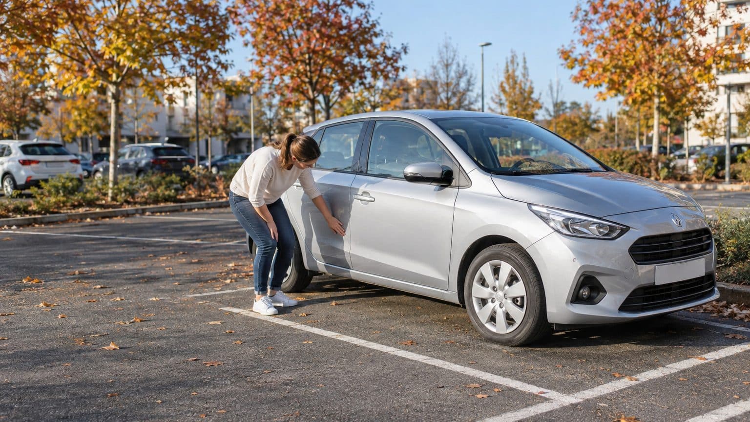 J’ai pris ma voiture de location sans faire le tour avec l’employé, j’étais pressée : au retour, on m’a montré une rayure ...