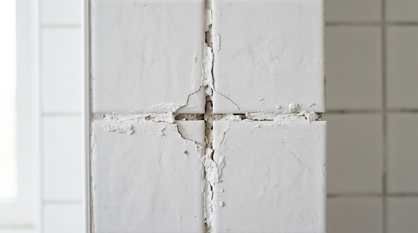Jai Repasse Du Joint Blanc Tout Neuf Sur Les Vieux Joints Qui Seffritaient Dans Ma Salle De Bains Quand Les Fissures Sont Revenues Entre Les Carreaux Il Etait Trop Tard Featured