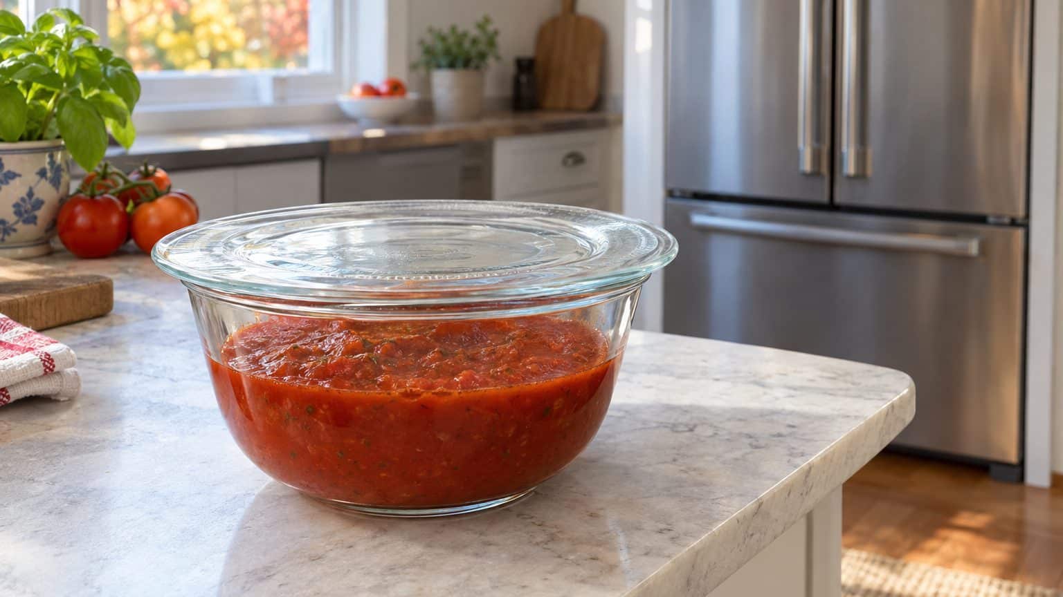Je couvrais mes restes de sauce tomate d'une feuille d'aluminium depuis des années : le jour où j'ai vu les petits trous s...
