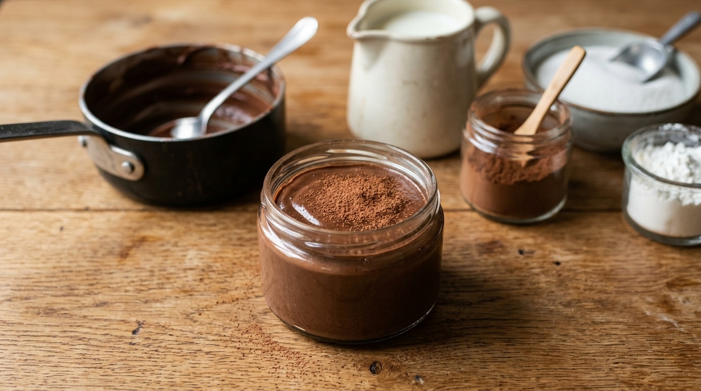 Je La Fais Dans Une Seule Casserole Cette Creme Au Chocolat A Remplace Les Danette Dans Mon Frigo Pour Le Dessert Featured