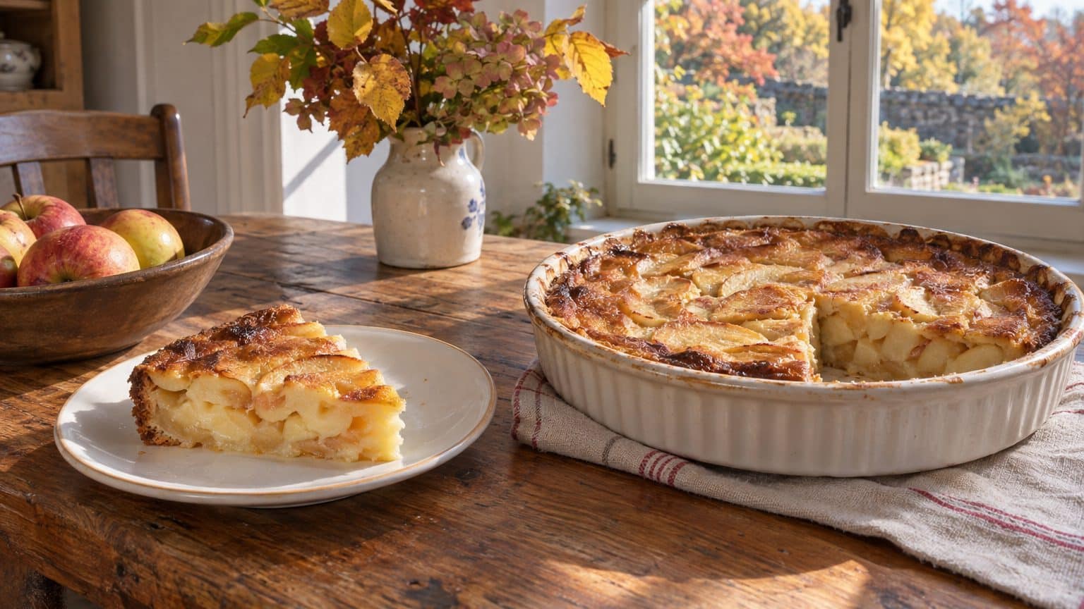 Je le fais chaque fois que les premières pommes de garde arrivent : ce flan aux pommes doré, sans pâte, a sauvé tous mes d...