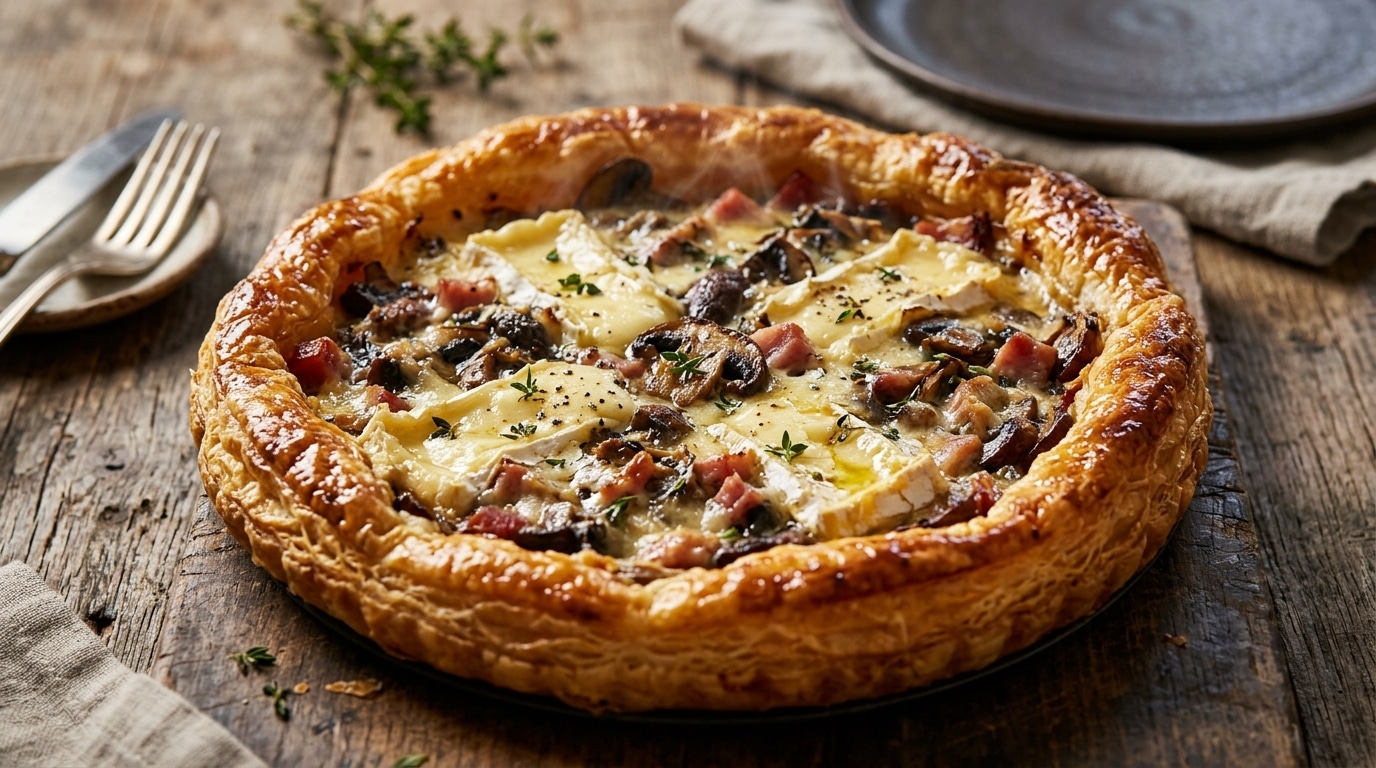 Je Nachete Plus De Tarte Toute Faite Au Rayon Frais A La Place Ma Feuilletee Aux Champignons Ricotta Camembert Et Jambon Fume Featured