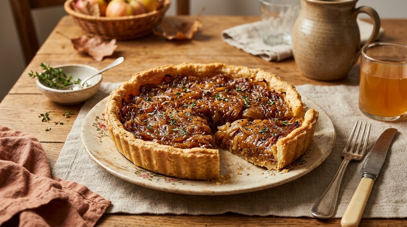 Je Nachete Plus Jamais De Quiche Toute Faite Cette Tarte A Lancienne Aux Oignons Fondants A Pris Sa Place Sur Ma Table Du Dimanche Featured