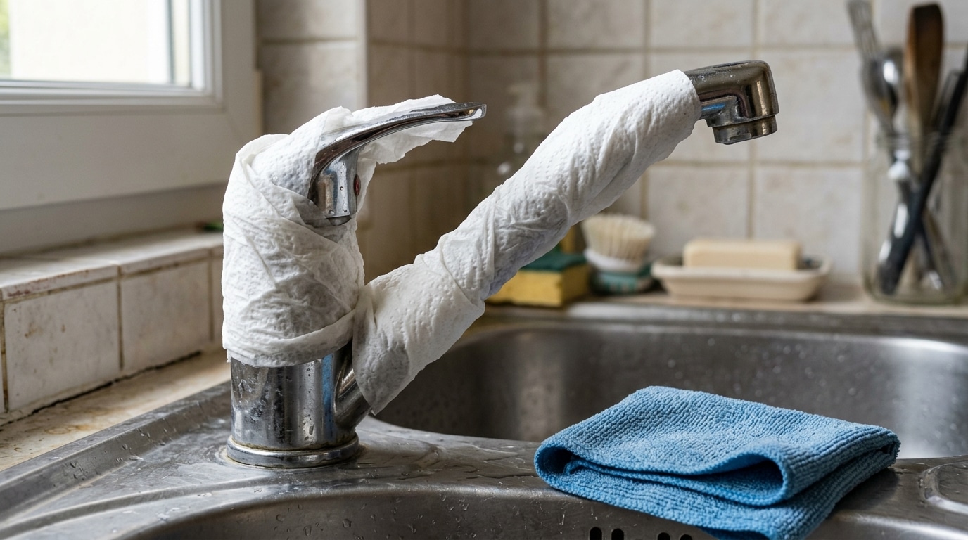 Je Ne Frotte Plus Jamais Mon Robinet La Methode Des Femmes De Menage Qui Fait Fondre Le Calcaire Sans Aucun Produit Chimique Featured
