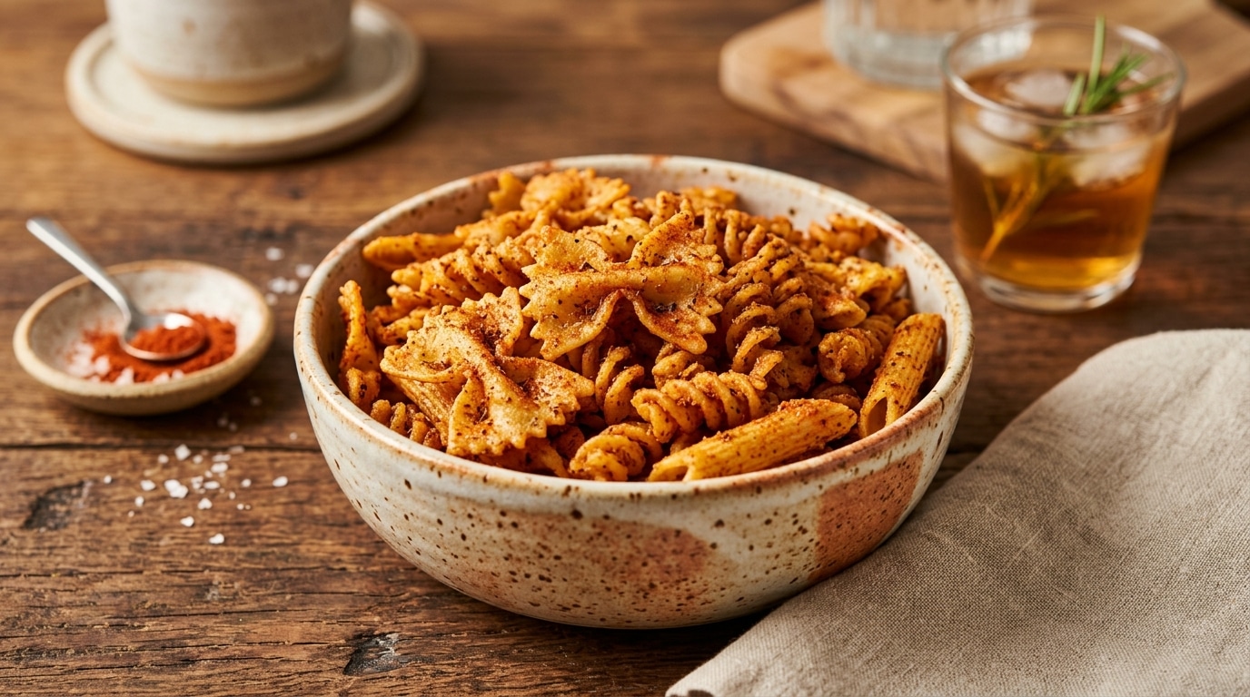 Je Ne Jette Plus Jamais Mes Restes De Pates Passees Au Four Avec Du Paprika Elles Ont Remplace Le Paquet De Chips A Lapero Featured