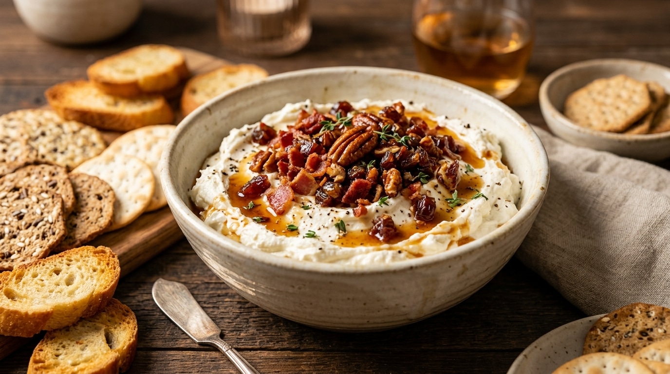 Je Ne Sers Plus De Chips A Lapero Un Chevre Fouette Accompagne De Bacon Et De Noix De Pecan A Pris Leur Place Et Ma Famille Nen Laisse Pas Une Cuillere Featured