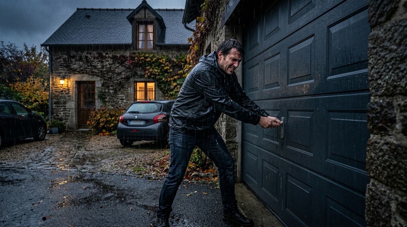 Je Pensais Que Ma Porte De Garage Motorisee Meviterait Enfin La Pluie Le Soir De Tempete Ou Le Courant A Saute Linstallateur Ma Explique Ce Que Jaurais Du Reperer Des Le Premier J Featured