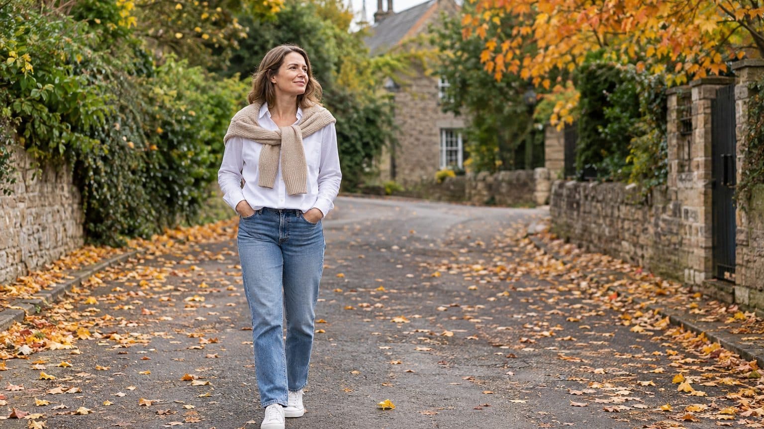Le pull noué sur les épaules, longtemps moqué comme l'uniforme des beaux quartiers, revient dans les tenues d'automne des ...