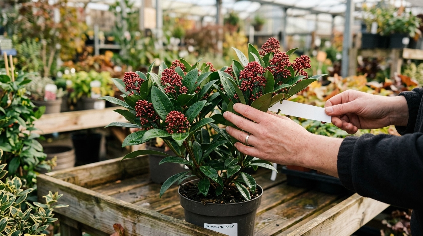 Le Skimmia Le Plus Rouge En Jardinerie Nest Pas Forcement Celui Qui Donnera Des Baies Et Ce Detail Se Verifie Avant De Lemporter Featured