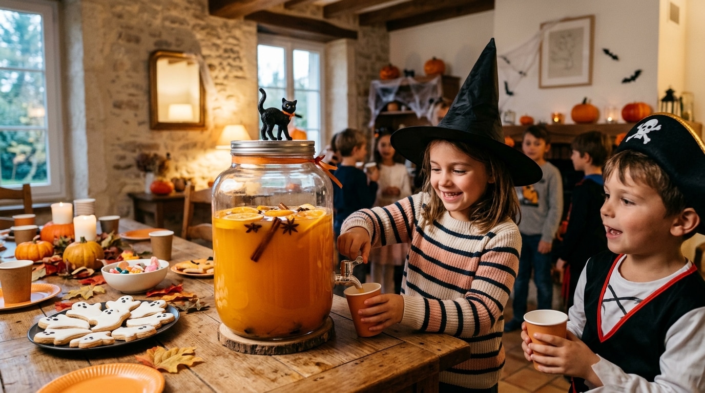 Les Enfants Se Servent Tout Seuls Ce Distributeur De Boisson De 58 L A 999 E Chez Gifi A Change Notre Soiree Dhalloween Featured
