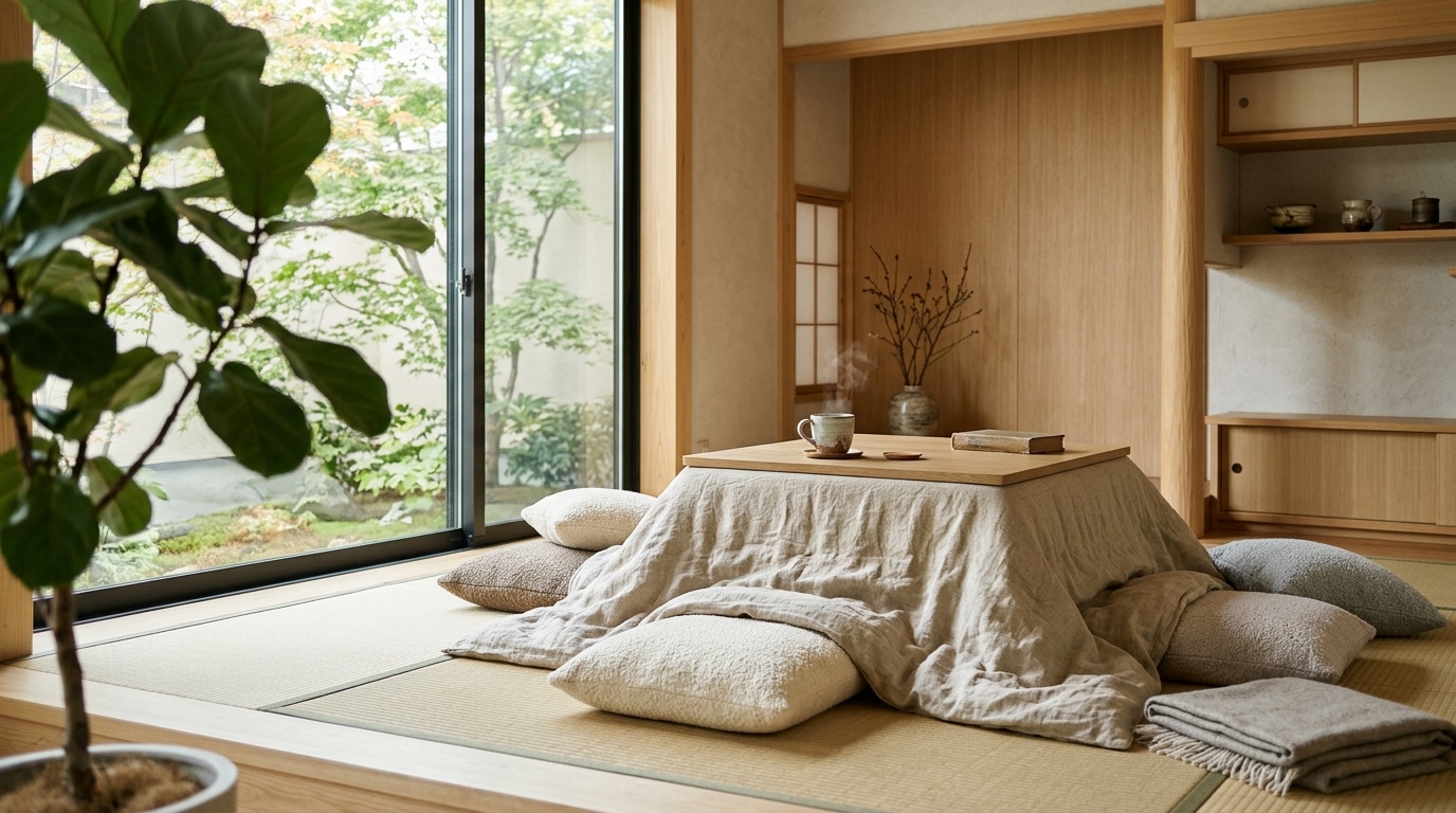Les Japonais Se Chauffent Lhiver A Linverse De Nous Et La Facture Fond Tout Se Passe Sous Leur Table Basse Du Salon Featured