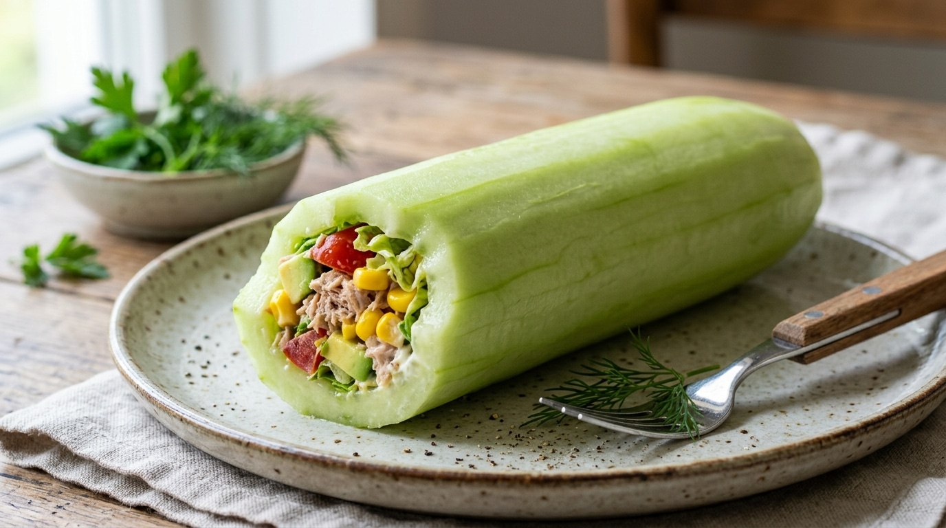 Ma Mere Servait Toujours Sa Salade Dans Des Tomates Evidees Je Glisse La Mienne Dans Un Concombre Et Mes Petits Enfants Le Croquent A Pleines Dents Featured