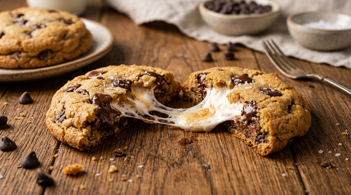 Mamie Quest Ce Que Tu As Cache Dedans Mes Petits Enfants Ont Coupe Ces Cookies Aux Pepites De Chocolat En Deux Pour Trouver Le Marshmallow Featured