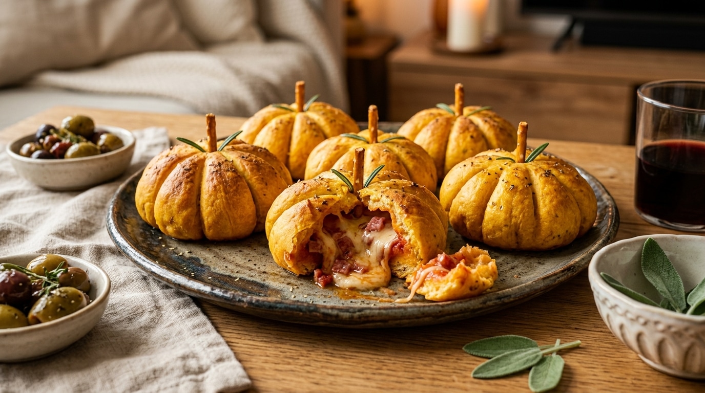 Mes Petits Enfants Ne Reclament Plus Que Ca A Halloween Mes Mini Citrouilles De Pate A Pizza Garnies De Tomate Salami Et Mozzarella Featured